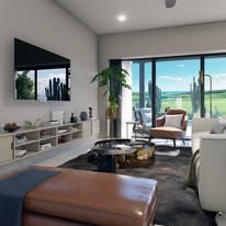 Sala moderna en Los Cabos